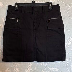 Banana Republic Black Skirt with Zipper Pockets